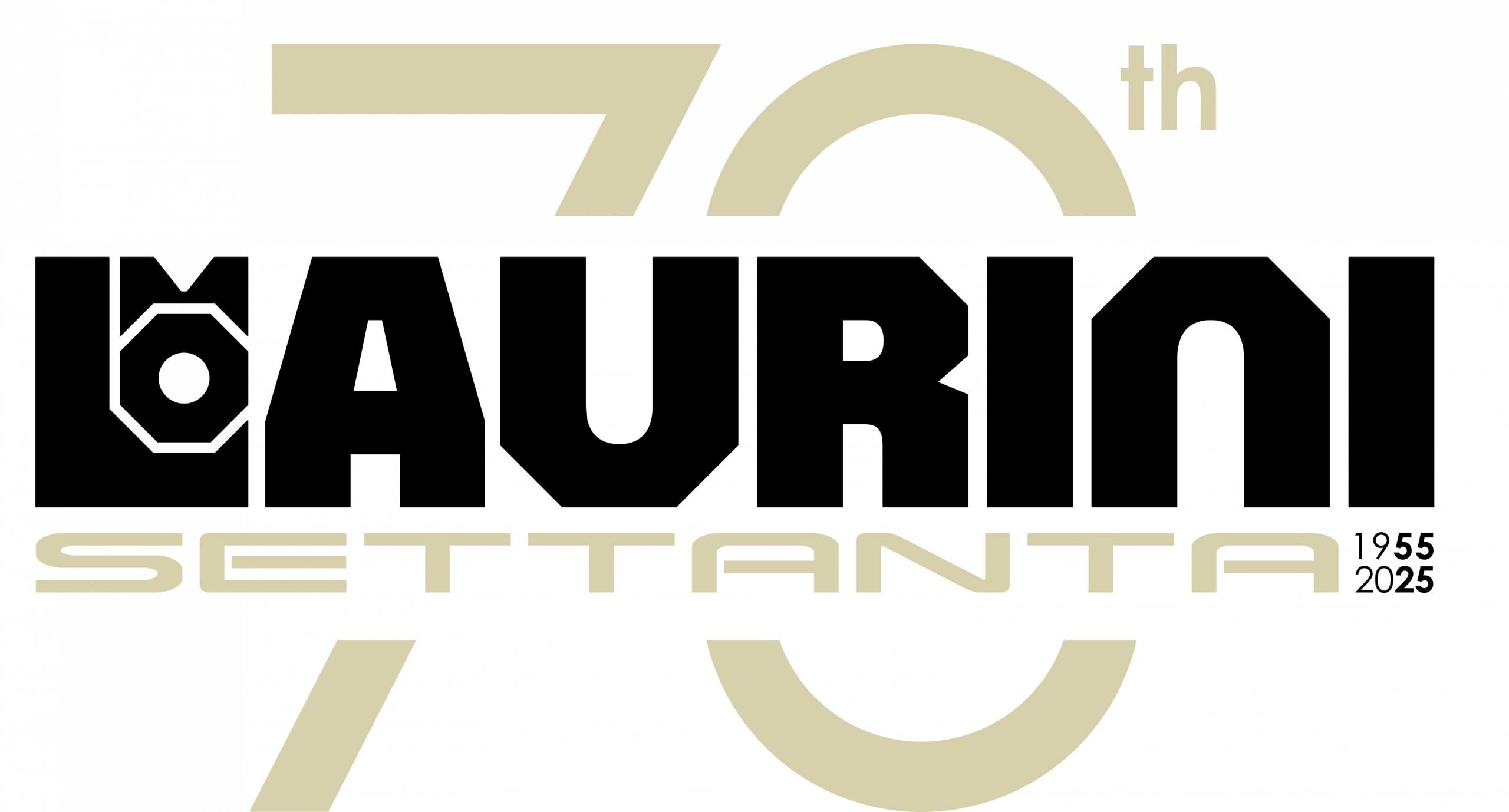 Logo settantesimo cad solo scritta nera